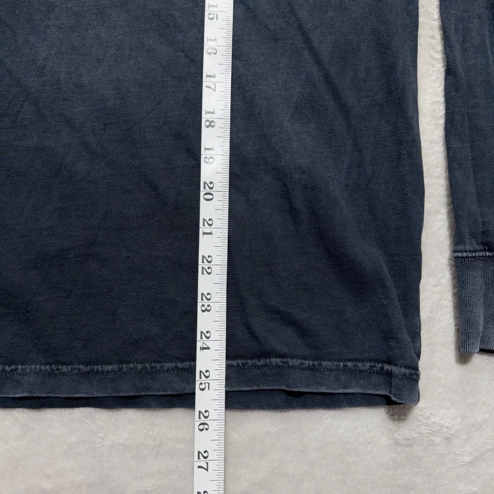 American Eagle Men's Long Sleeve Casual Tee Shirt Acid Wash Grey Logo XS Grunge